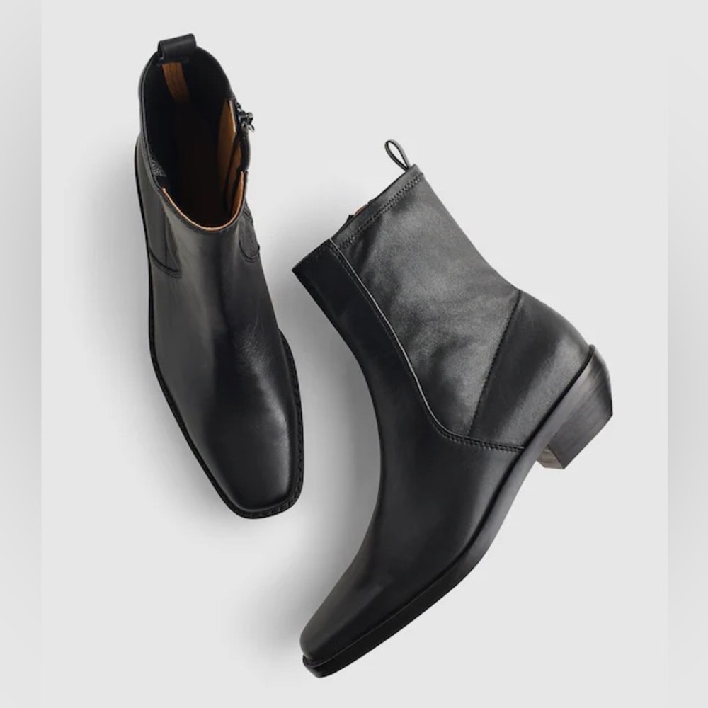 Madewell The Idris Ankle Boot in True Black Size 9 NWOB - Picture 2 of 10